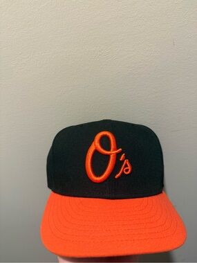 New Era Black and Orange 59FIFTY Fitted Baseball Cap